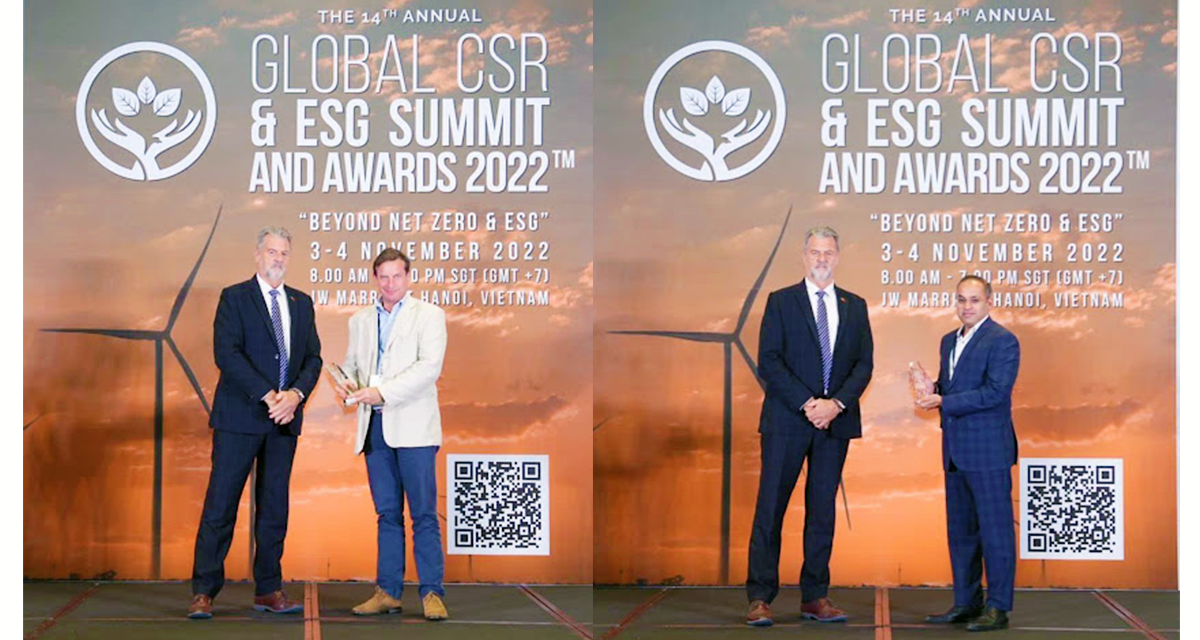 Platinum Awardee in the Global CSR and ESG Awards 2022